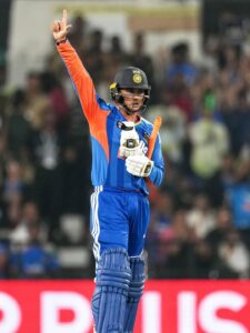 Indian batsman raising hand IND vs NED T20 World Cup 2026